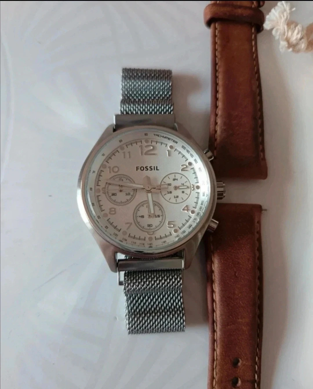 Montre chronographe fossil ch-2824 cuir